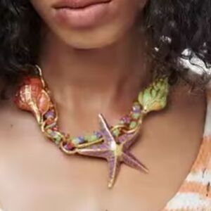 New ZARA Colorful Seashell Chain Necklace